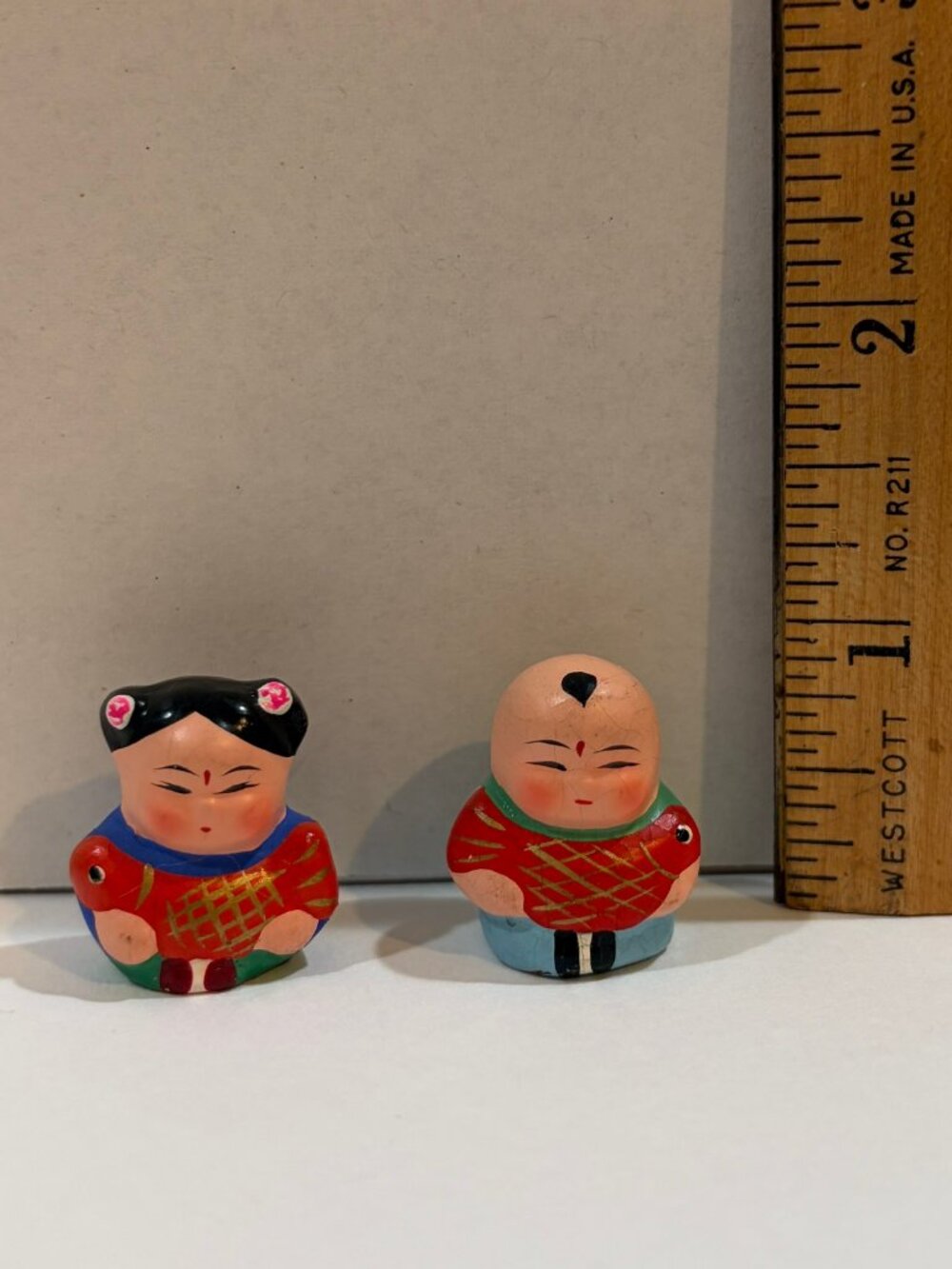 Dolls, Vintage Pair, Figurines, Huishan Mountain Clay, Wuxi City. China